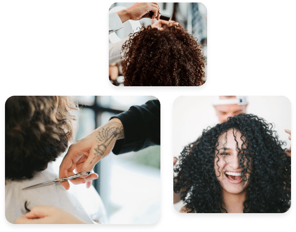 Curly hair styling image